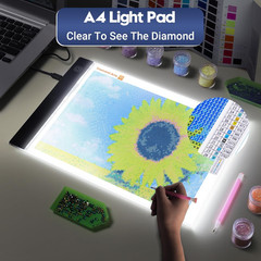 A4 Diamond Art Light Board, Ultra-Thin Light Pad for Painting, Light Table Traci