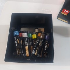 Arteza Premium Acrylic Paint Set – 24 Assorted Colors, 22ml Tubes, Art Supplies