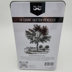 Mr. Pen Art Sketch Drawing Pencils 14 Pack 10B-6H Metal Case