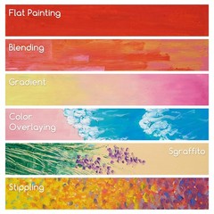 48 Color Soft Oil Pastels Set with 2 White & 2 Black Professional Art Crayons