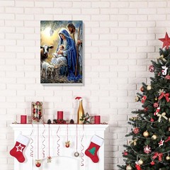 Bowetile Nativity Scene Paint by 7.8 inches x 12 inches,