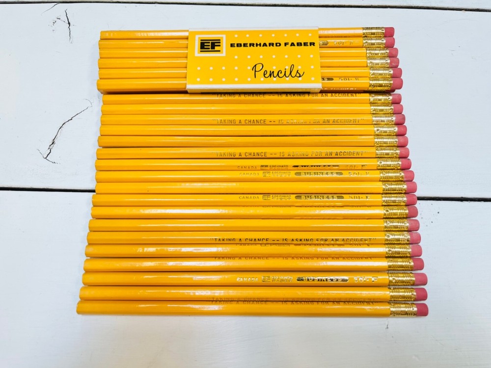 Vintage Eberhard Faber Pencils Lot of 30 NEW 501-F and B Made In Canada