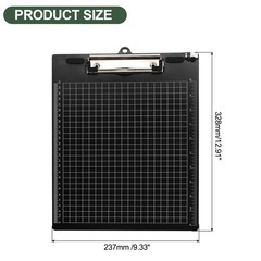 Clipboards 12.9 x 9.3 Inch, Ruler Clip Boards, Black