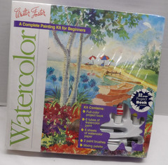 Watercolor Painting Kit Walter Foster Project Manual w Paint, Paper,Palette 1998