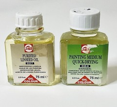 TALENS PAINTING MEDIUM 2.5 OZ & PURIFIED LINSEED OIL 2.5 OZ ROYAL TALENS HOLLAND