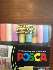 Uni-Posca Paint Marker – Soft Colors – Set of 8 – PC-3M – Read