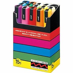 Uni-posca PC-5M Paint Marker Pen Medium Point Set of 15 Brand New ship from UK