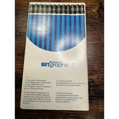 Vintage Staedtler Mars Lumograph 100 G12 Drawing Pencil Set 12 Degrees Germany