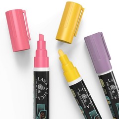 Liquid Chalk Markers 8 Pack Wet Erase Reversible Tip Multicolor Vintage Colors