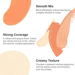 Neutral Skin Tone Acrylic Paint Set – 6 x 2 Fl Oz Flesh Colors for Miniatures &