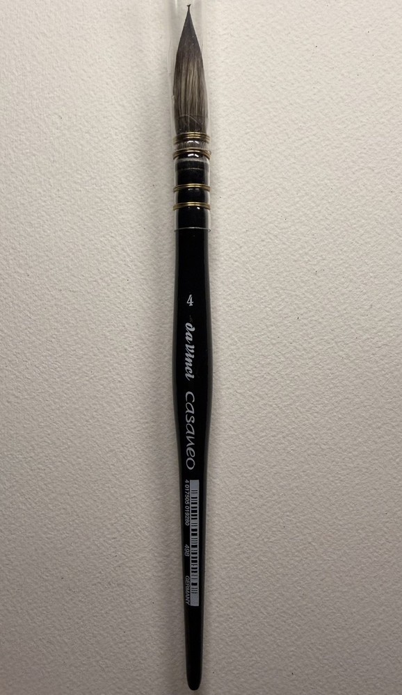 da Vinci Watercolor Series 498 Casaneo Paint Brush, Round Quill New Wave Synt…