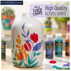 FolkArt Multi-Surface Paint in Assorted 2 Fl Oz (Pack of 1), Coffee Latte