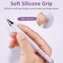 Retractable 6 Pack Gel Pens with Smooth Ink Flow & Soft Grip for Everyday Use