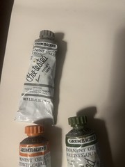 Lot of 3 Grumbacher Pre-tested Permanent Oil Colors – 37cc / 1.25 fl oz Tubes