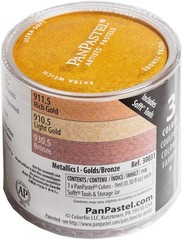 PanPastel Artist Pastels by GOLDEN, Metallics Set, 3 Color, Professional Artist