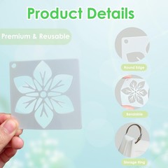 80 Pcs Small Nature Stencils for Painting on Rocks & Wood Slices, 3×3 Inch Re…