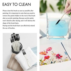 Artify Paint Brush Set 10 Pieces Paint Brushes For Acrylic Painting With Case Ny