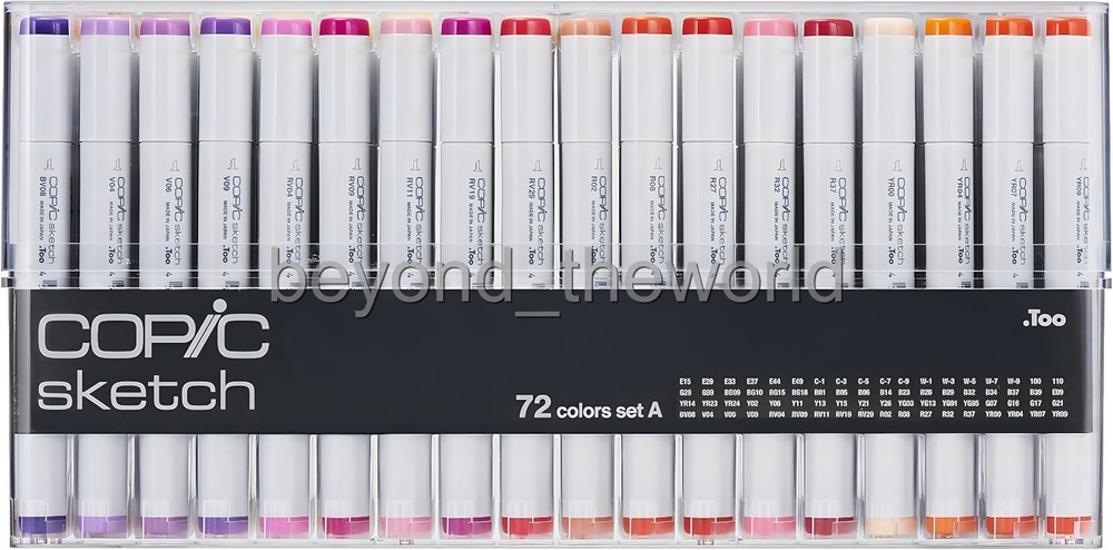 Copic Sketch 72 Color Marker Set A / B / C / D / E Artist Markers Anime Comic