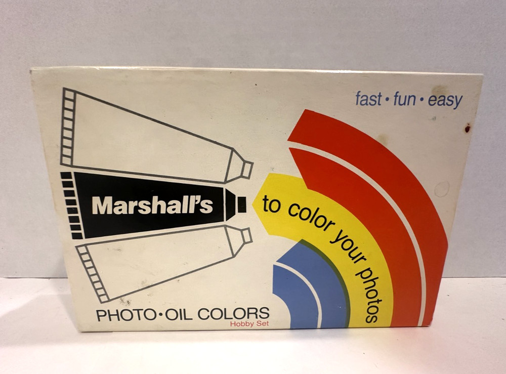 VINTAGE MARSHALL’S PHOTO OIL COLORS HOBBY SET WITH 15 OIL COLORS
