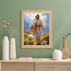 Jesus Paint by Numbers for Adults – Christian Paint by Numbers Kits on Canvas fo