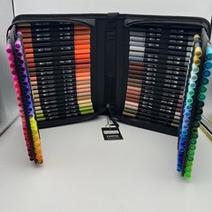 Case with 120 Dual-Tip Markers – Vibrant Brush & Fine Tips for Coloring & Art