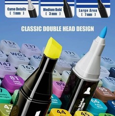80 Colors Alcohol Based Markers Dual Tip Drawing Markers Set for Drawing FREE