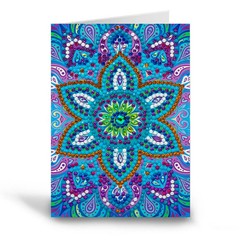 CraftBuddyUS CCK-10x15B3: Blue Mandala, Crystal Art Card 10x15cm