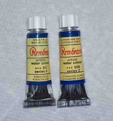 Lot C of 2 Rembrandt Pro Quality Watercolor Paints Asst Colors 5ml Tube VTG NOS