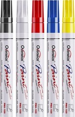 Paint Marker Pens – 5 Colors Permanent Oil Based Paint Markers, Medium Tip, Quic