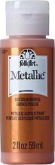 Metallic Acrylic Paint 2oz Solid Bronze Vibrant Crafting Art Liquid Bottle2o…