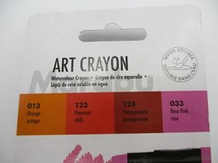 Marabu Art Crayon Watercolour Wax Pastels 4 Color Set Lovely Red Multicolor