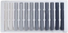 7623 Assorted Greys Compressed Charcoal Stick (Pack of 12)