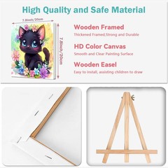 4 Pack Framed Painting By Numbers Kit Full Drill Wall Art Decor Kids