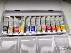 Winsor & Newton Professional Watercolour Travel Tin Set 12 x 5ml Tubes Metal Box