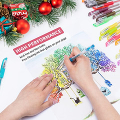Aen Art Glitter Gel Pens, 100 Color Glitter Pen Set for Making Cards, 30% More I