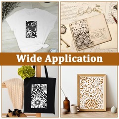 BOHUIZ 12 Pcs Abstract Geometric Texture 11 inches x 7.1 inches, White
