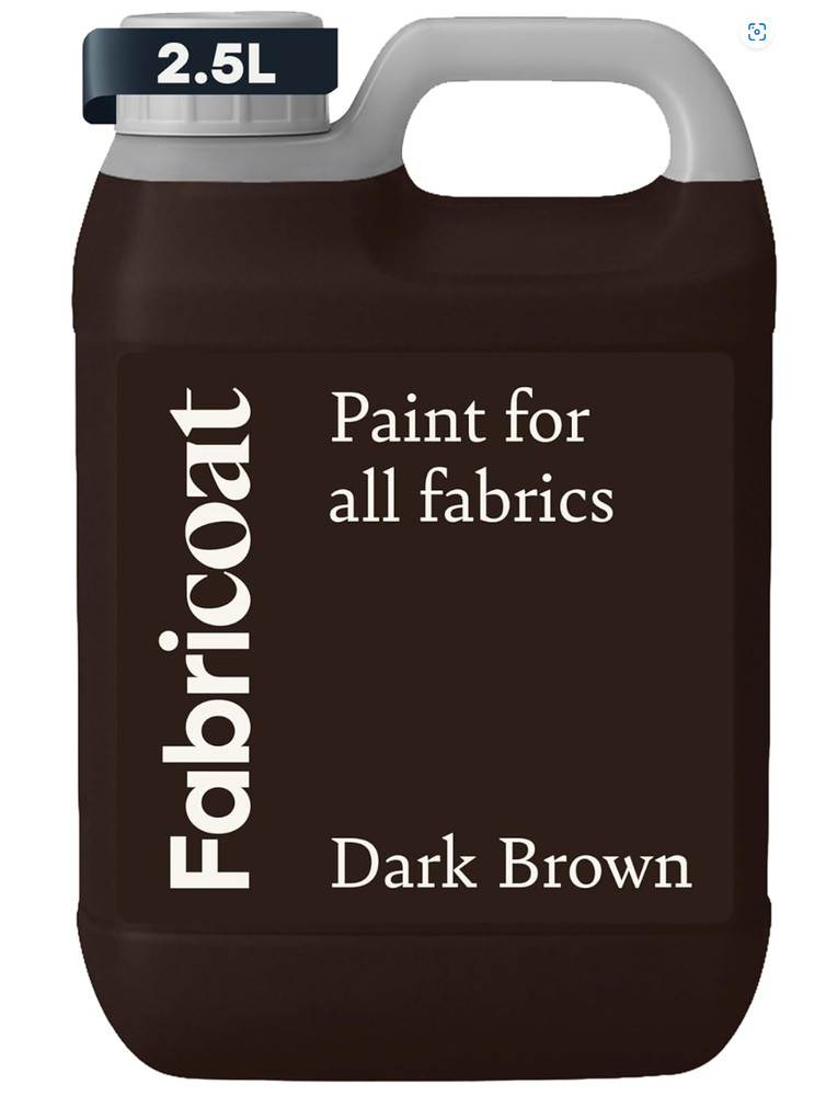 Fabricoat Dark Brown Fabric Upholstery Paint & Dye | 2500ml / 85 fl oz | Rest…
