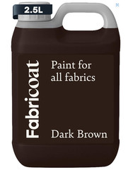 Fabricoat Dark Brown Fabric Upholstery Paint & Dye | 2500ml / 85 fl oz | Rest…