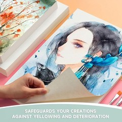 100 Sheets 8.5×11 Inch Watercolor Paper Bulk 95lb/200gsm Painting Pad