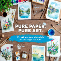 64 Sheets Watercolor Paper Pad – 5″x7″ – Water Color Paper 140lb/300gsm – 100% C