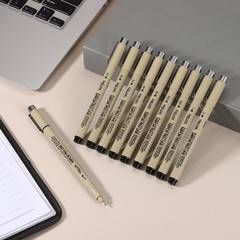 Fineliner Pens, 12 Pcs 2 2mm Fineliner Marker Black Waterproof Ink Pens