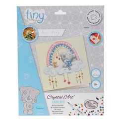 CraftBuddyUS CCK-MTY128: “New Baby” Tiny Tatty Teddy Crystal Art Card – 18x18cm