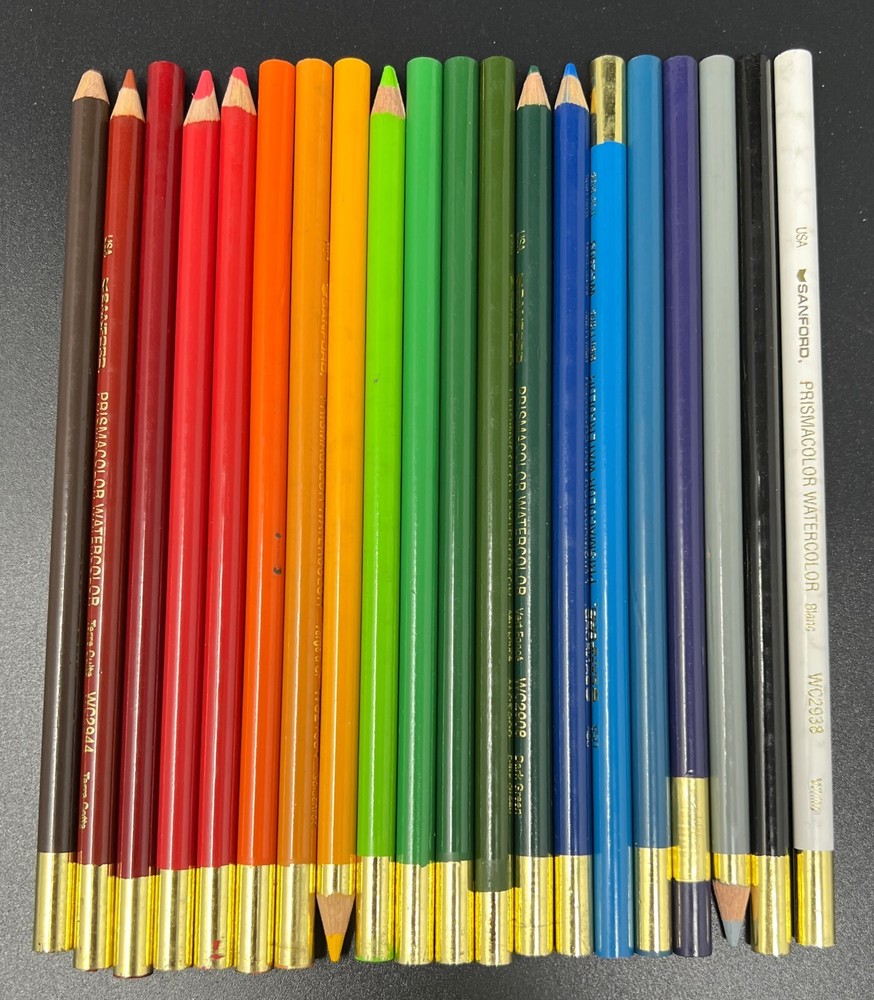 Sandford Prismacolor Watercolor Colored Pencil Lot – 20 Assorted Pencils