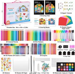 Shuttle Art 335 Piece Kids Set, Multi-Media Supplies, Pink-335