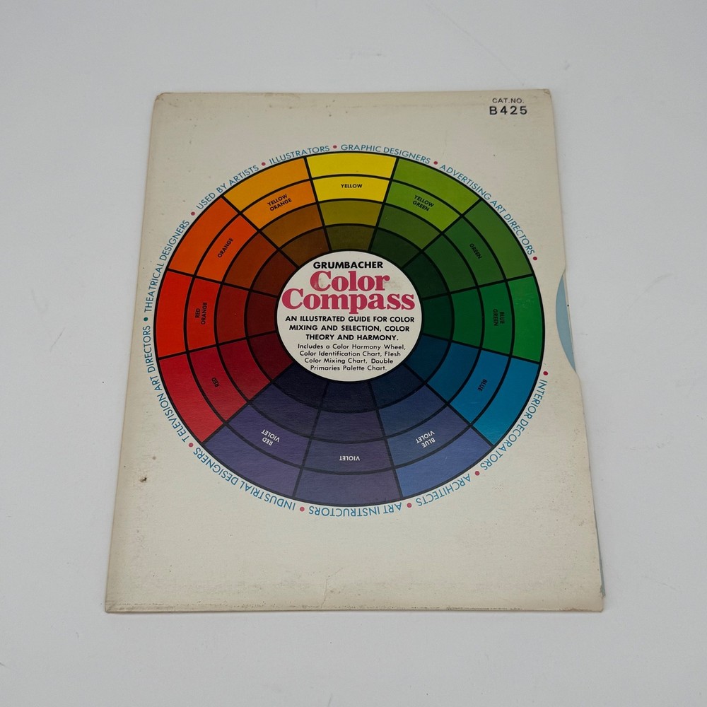 Grumbacher Color Compass B425 Color Theory Mixing Harmony Guide Wheel Set