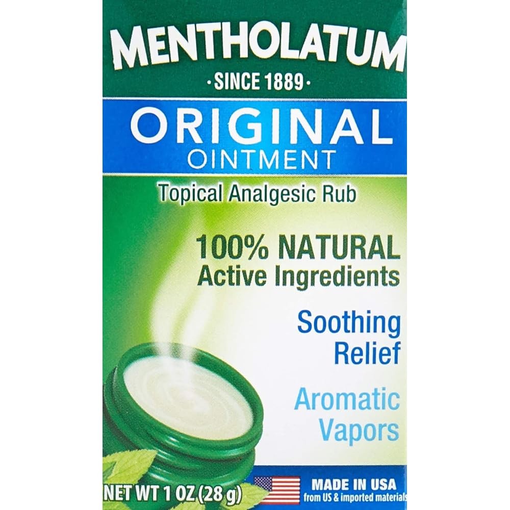 Mentholatum Original Ointment Soothing Relief, Aromatic Vapors – 1 oz (Pack of
