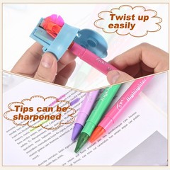 Solid Highlighters, 3 PCS Twistable Fluorescent Highlighter Markers, Pink