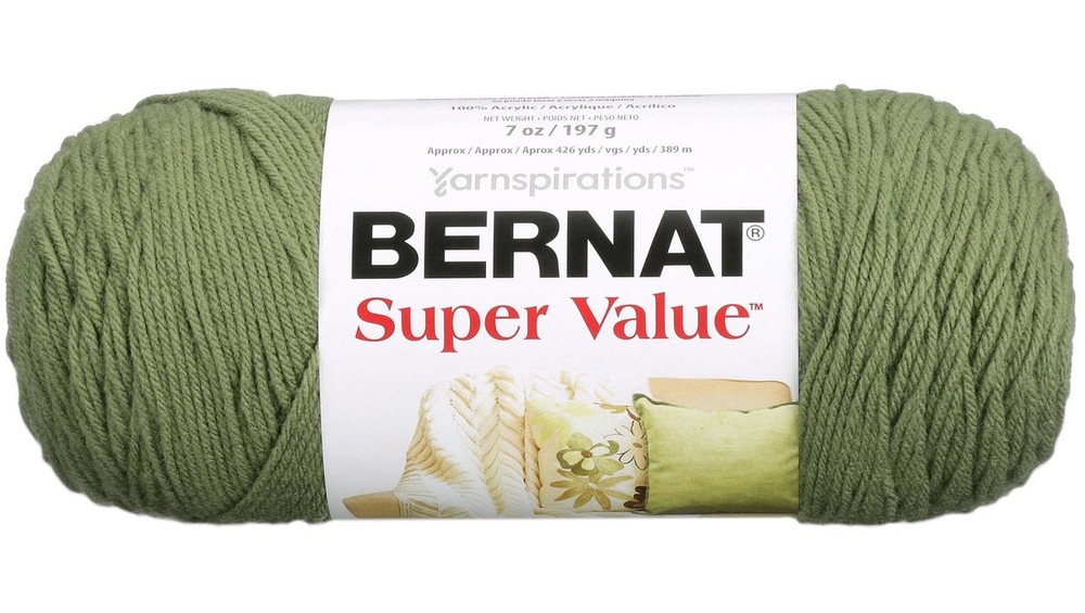 Bernat Super Value Yarn, 7 oz, Gauge 4 Medium Worsted, Forest Green