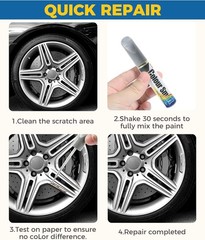 Touch Up Paint for Cars Rim Scratch Repair Silver Auto Wheel Car Paint Pen
