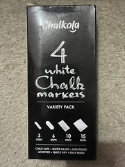 Chalkola Chalk Pens White 4 Pack + 50 Labels – Variety Pack